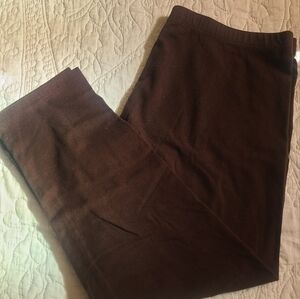 VINTAGE, MODA INTERNATIONAL BROWN CROPPED JOGGERS OR LEGGINGS SZ MED